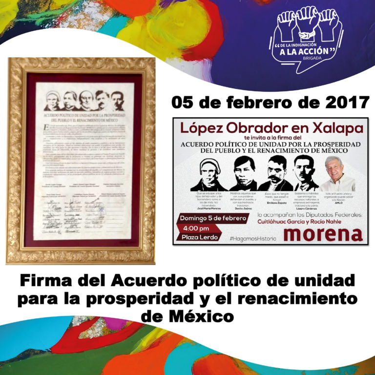 FIRMA DEL ACUERDO POLÍTICO DE UNIDAD PARA LA PROSPERIDAD Y EL RENACIMIENTO DE MÉXICO